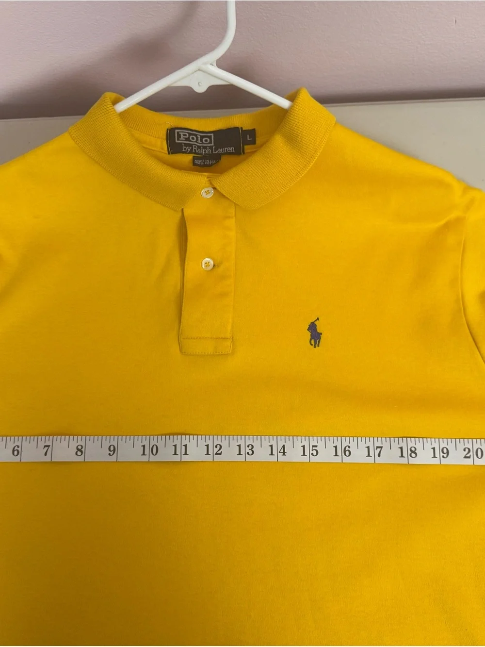 Ralph Lauren Bright Yellow Polo with Navy Pony